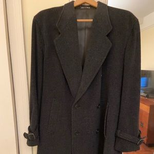 Mani coat by Armani, made in Italy, cut full, double breasted